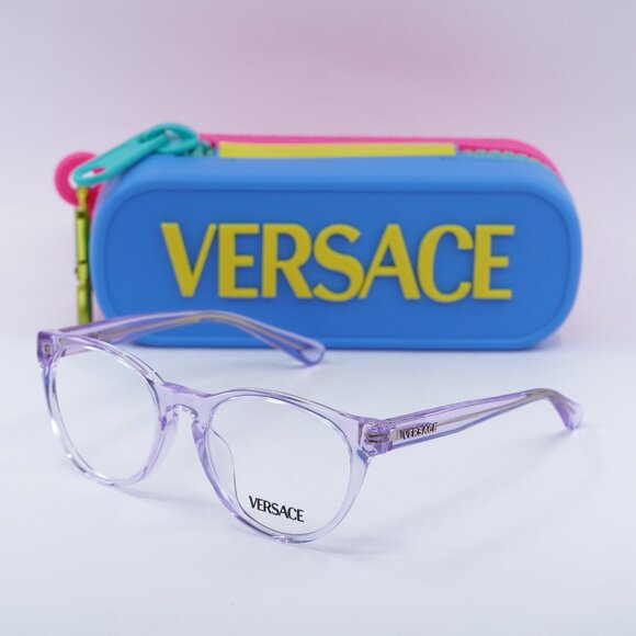 Versace Kids VK3321U 5372 Cat Eye Eyeglasses 48mm - Pink Transparent - Picture 8 of 10